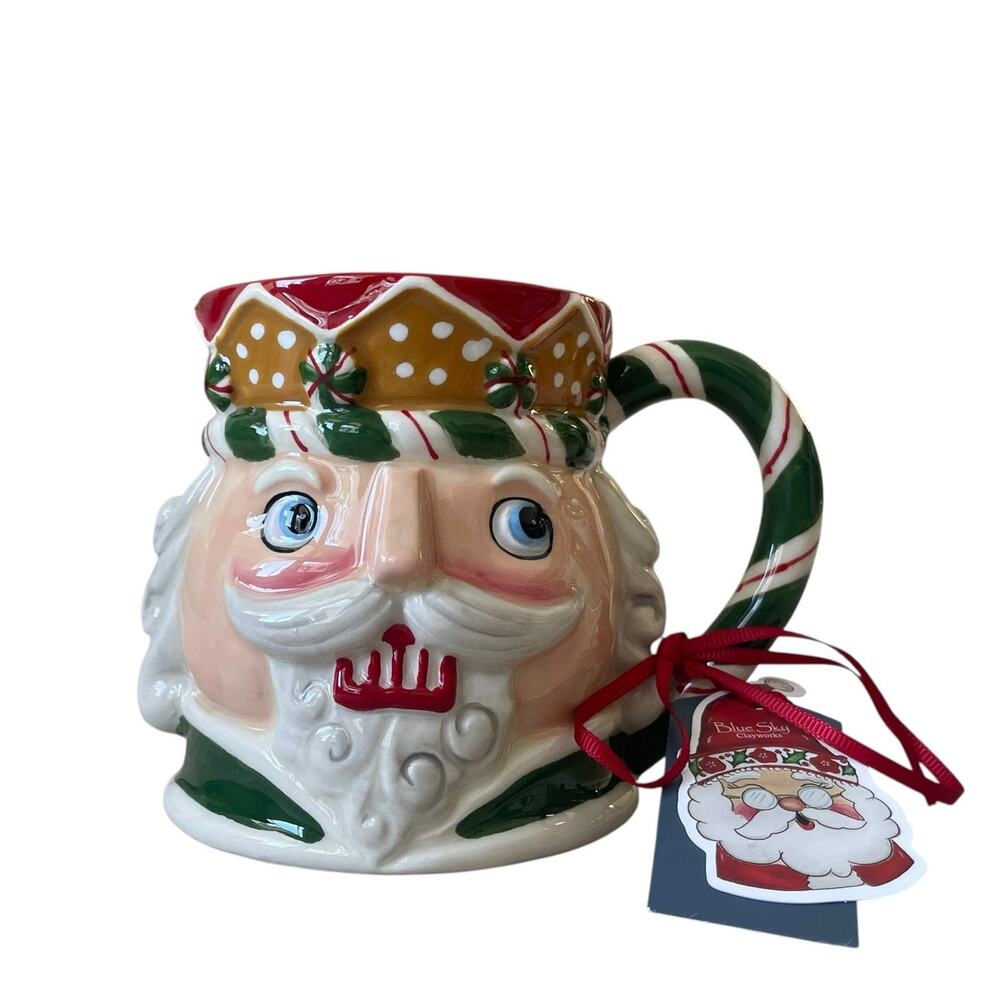 Blue Sky NUTCRACKER Christmas 16 oz MUG Heather Goldminc Clayworks New NWT - Picture 11 of 15